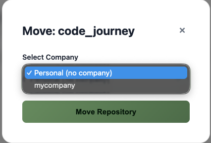Move to company modal